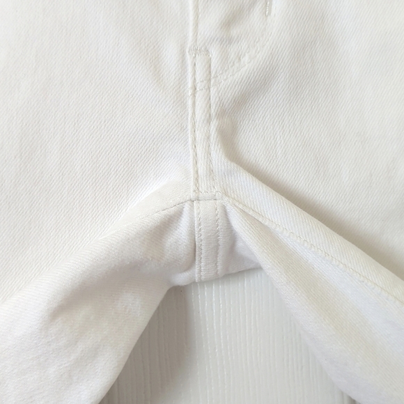 Levi's 711 Classic Low Rise Cropped Lace Up Ankle Cropped Skinny Jeans White 25 - Picture 13 of 16